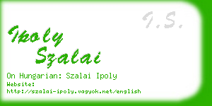 ipoly szalai business card
